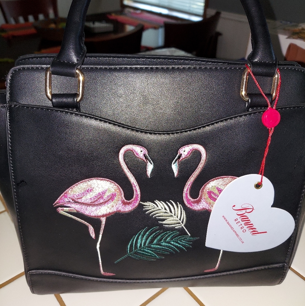 NWT Black Retro Purse